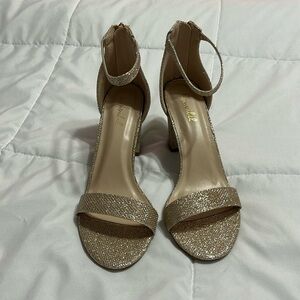 Women’s gold glitter shoes